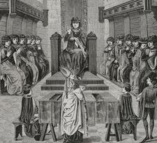 Chapter of the Order of the Golden Fleece held by Charles the Bold, (1433-1477), 1877. Creators: Claude-Francois Maradan, Jules Jean Marie Joseph Huyot