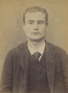 Chapuis. Charles, Paul. 17 ans, né le 22/3/76 à Paris VIle. Tapissier. Anarchiste. 7/1/94, 1894. Creator: Alphonse Bertillon