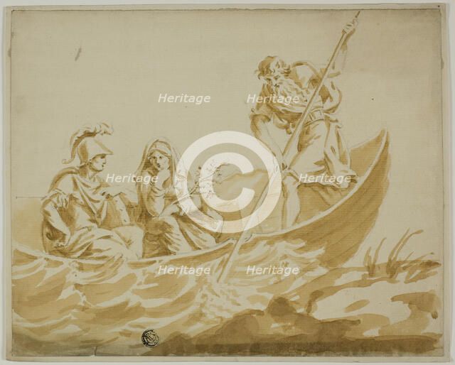 Charon Ferrying Mars and Minerva, 17th century. Creator: Unknown.