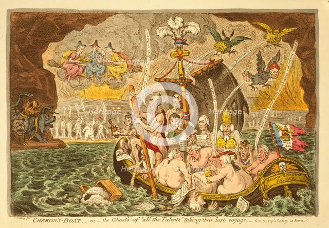 Charon's Boat, or The Ghost's of the 'All Talents' Taking their Last Voyage, 1807.