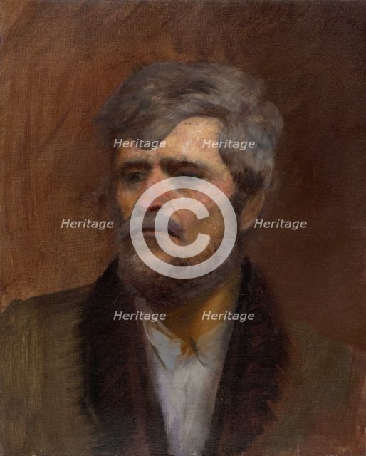 Character Head Study of a Man, 1880-1900. Creator: Ladislav Mednyanszky.