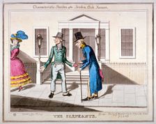 Characteristic sketches of the London club houses': The Elephants 1829. Artist: John Phillips