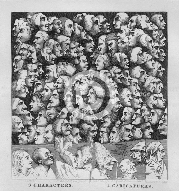 'Characters and Caricaturas', 1807, (1827). Creator: Thomas Cook.