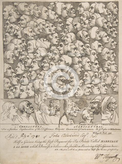 Characters and Caricaturas, April 1743., April 1743. Creator: William Hogarth.