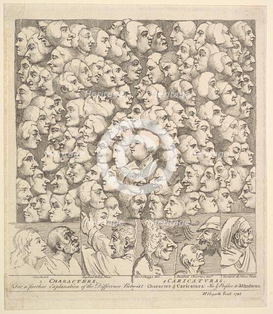 Characters and Caricaturas, April 1743. Creator: William Hogarth.