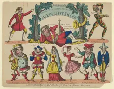 Characters and Scenes, from Jack the Giant Killer, Plate 1 for a Toy Theater, 1870-90. Creator: Benjamin Pollock