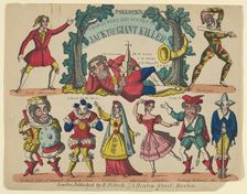 Characters and Scenes, from Jack the Giant Killer, Plate 1 for a Toy Theater, 1870-90. Creator: Benjamin Pollock