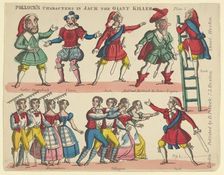 Characters, from Jack the Giant Killer, Plate 5 for a Toy Theater, 1870-90. Creator: Benjamin Pollock