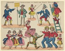 Characters, from Jack the Giant Killer, Plate 8 for a Toy Theater, 1870-90. Creator: Benjamin Pollock
