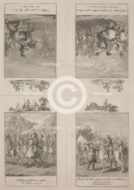 Charakteristik Friedrichs II (Part III), 1800. Creator: Daniel Nikolaus Chodowiecki.