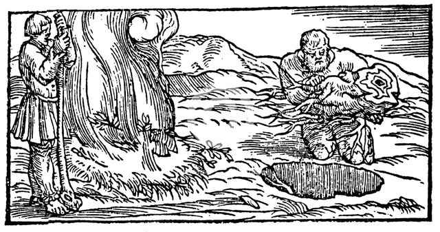 Charcoal burning, 1540. Artist: Unknown