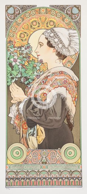Chardon de Grève. (Thistle from the Sands), 1902. Creator: Mucha, Alfons Marie (1860-1939).