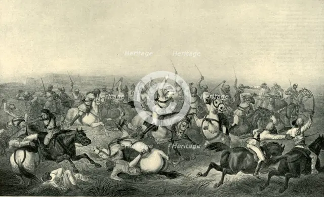 'Charge of Hodson's Horse at Rhotuck', 1857, (1901).  Creator: George Francklin Atkinson.