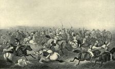 Charge of Hodson's Horse at Rhotuck 1857, (1901). Creator: George Francklin Atkinson