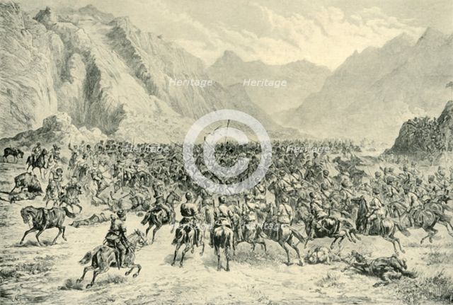 'Charge of Punjab Cavalry in the Second Action Near Charasia, on 24th April 1880', (1901).  Creator: Unknown.