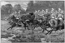 Charge of the 5th and 7th Dragoon Guards, review in Windsor Park, 1900