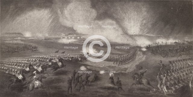 'Charge of the British Troops on the Road to Windlesham, April 24, 1854', 1854 (1909). Artist: Unknown.