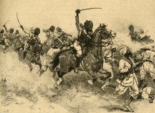 Charge of the cavalry at the Battle of Miani (Meeanee), Sindh, India, 1843 (c1890). Creator: Unknown