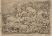 Charge of the Cavalry (Charge de cavalerie contre des chasseurs), 1856. Creator: Gerhardus Emaus De Micault