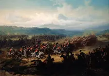 Charge of the English Light Brigade at the Battle of Balaclava on 25 October 1854 19th century. Artist: Friedrich Kaiser