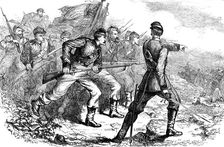 Charge of the Federals at Corinth, American Civil War, (c1880)