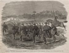 Charge of the First Massachusetts Regiment on a Rebel Rifle Pit near Yorktown, 1862. Creator: Winslow Homer (American, 1836-1910)