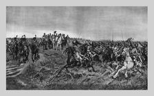 Charge of the French Cuirassiers, (late 19th century). Creator: Unknown