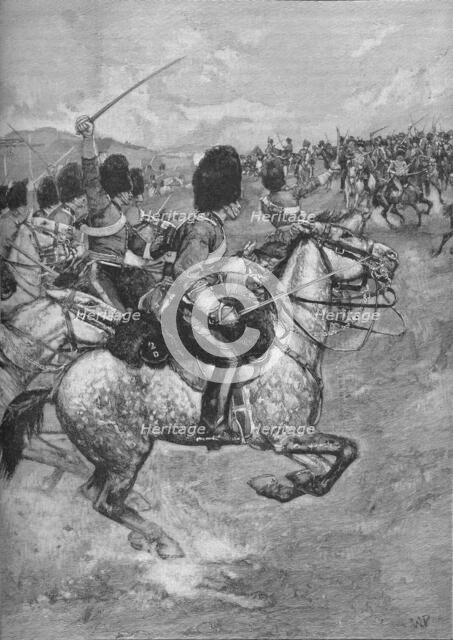 Charge of the Heavy Brigade at the Battle of Balaclava, 1854 (1906).  Artist: Unknown.