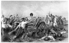 Charge of the Highlanders before Cawnpore, under General Havelock 1857, (c1860)