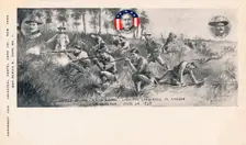 Charge of the Rough Riders upon the Spaniards in Ambush, La Quasina, June 24, 1898 c1900