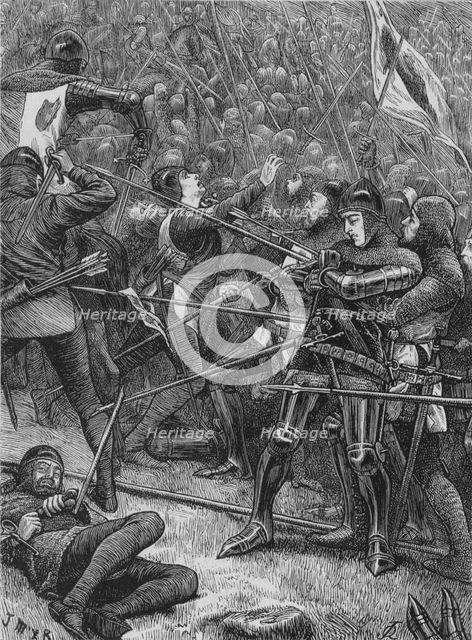 'Charge of the Scots at Halidon Hill', 19 July 1333, (c1880). Artist: Unknown.