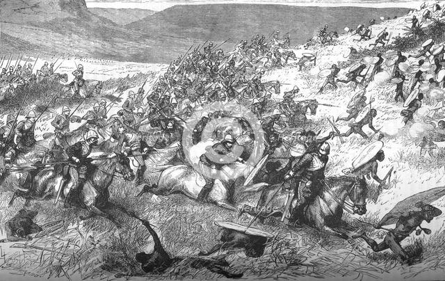 'Charge of the Seventeenth Lancers at Ulundi', 1879, (c1880). Artist: Unknown.
