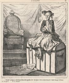 Chargé ... de garder les insignes de la souverainté, 19th century. Creator: Honore Daumier