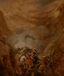 Charge in the Gorge of Somosierra, c1837. Creator: Piotr Michalowski