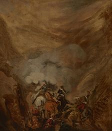 Charge in the Gorge of Somosierra, c1837. Creator: Piotr Michalowski