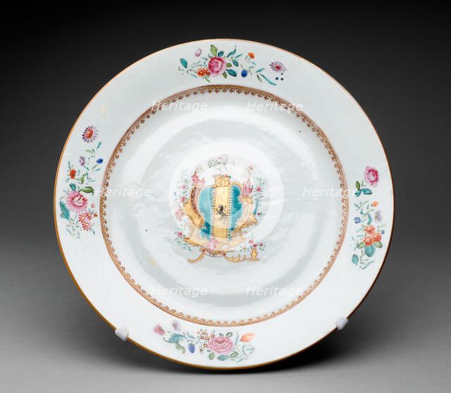 Charger with the Arms of O'Hara, Jingdezhen, 1763. Creator: Jingdezhen Porcelain.