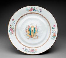Charger with the Arms of O'Hara, Jingdezhen, 1763. Creator: Jingdezhen Porcelain