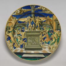 Charger with the Massacre of the Innocents, c. 1527/1530. Creator: Francesco Xanto Avelli