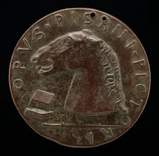 Charger, Books, and Sword [reverse], c. 1441. Creator: Pisanello