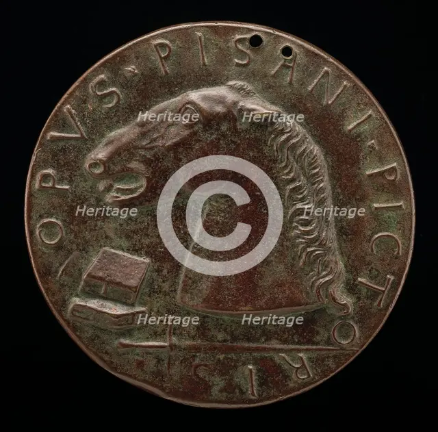 Charger, Books, and Sword [reverse], c. 1441. Creator: Pisanello.
