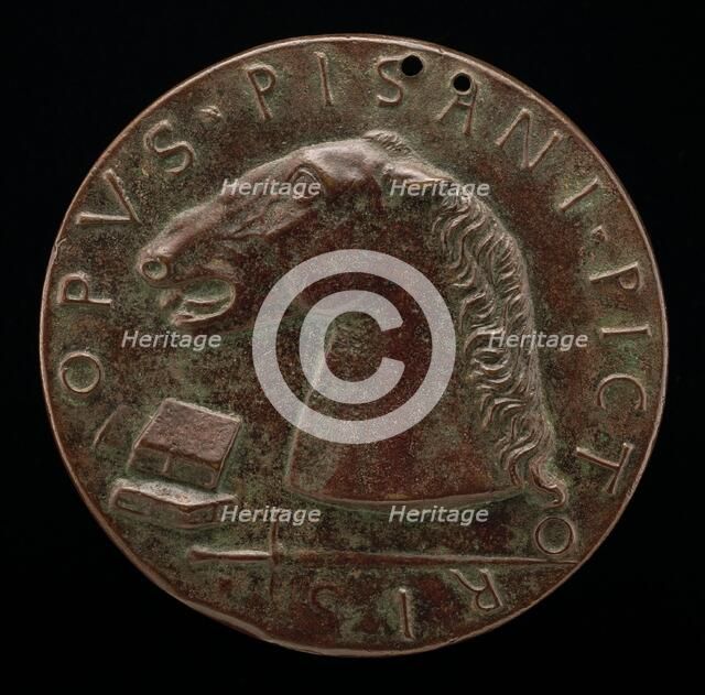 Charger, Books, and Sword [reverse], c. 1441. Creator: Pisanello.