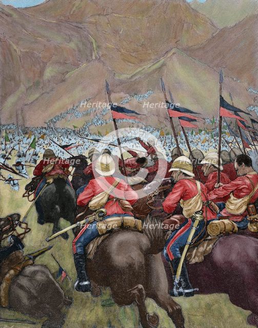 Charging of the English cavalry, Africa, 1898.  Creator: Unknown.