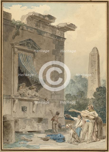 Charitable Ladies, c. 1780/1785. Creator: Hubert Robert.