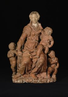 Charity, 1450-1475. Creator: Master of the Unruly Children