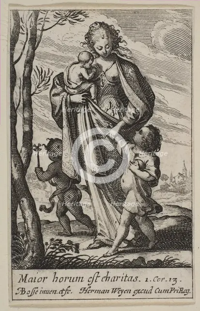Charity, 1636. Creator: Abraham Bosse.