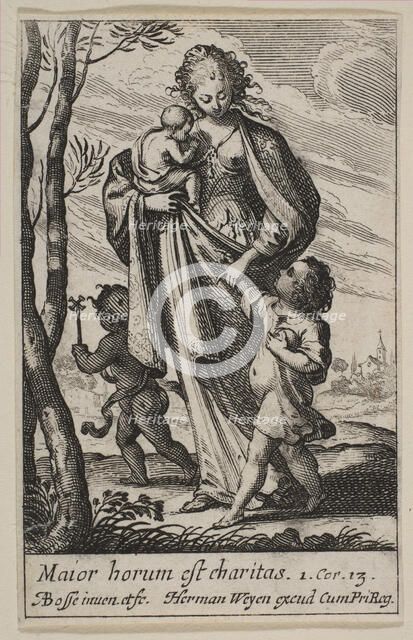 Charity, 1636. Creator: Abraham Bosse.