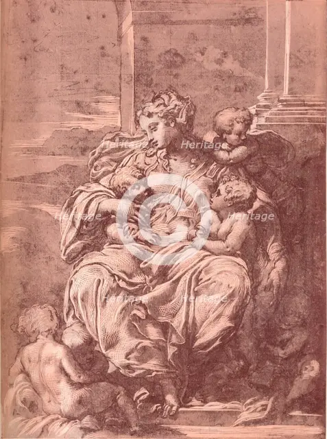 Charity, 16th century, (1903). Artist: Francesco Primaticcio