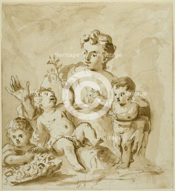 Charity with Mother (Mother with Three Infants), n.d. Creator: Unknown.