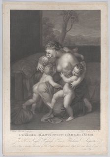 Charity with three small children, 1795. Creator: Raphael Morghen