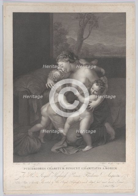 Charity with three small children, 1795. Creator: Raphael Morghen.